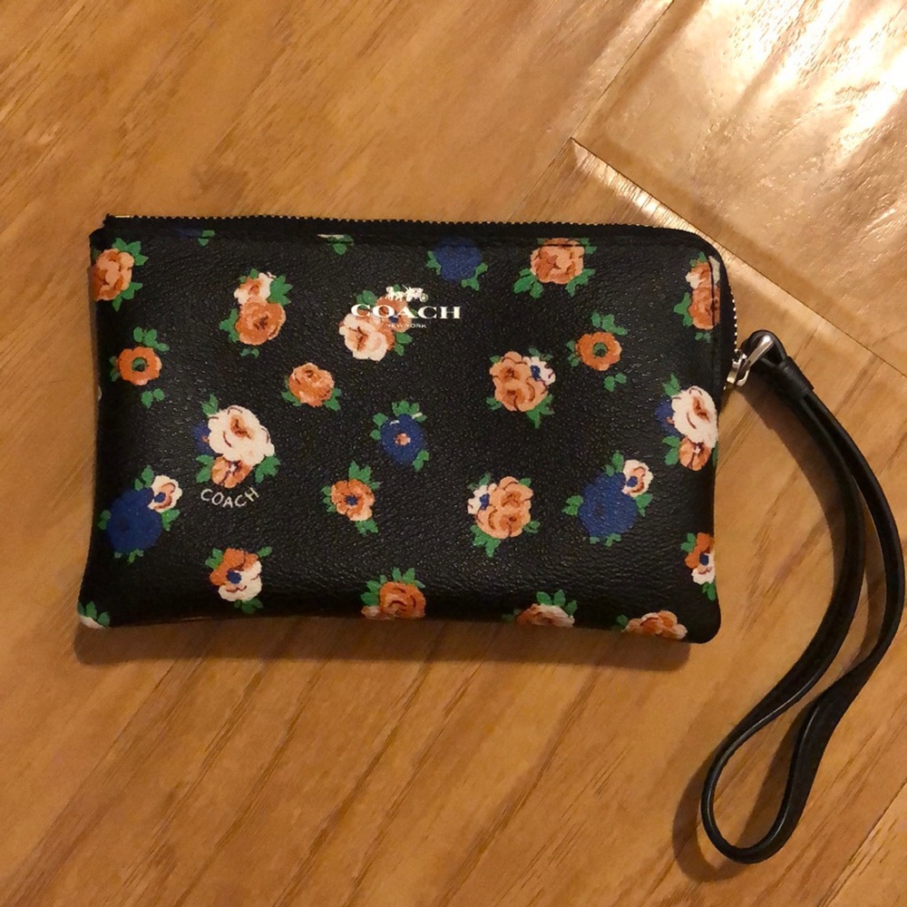 Floral Coach Wristlet